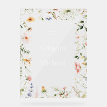 Affiche de bienvenue de mariage de Little Garden