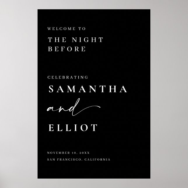 Affiche de bienvenue de répétition mariage Poster  (Devant)