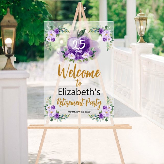 Affiche de bienvenue de retraite de l'enseignant a (Créateur téléchargé)