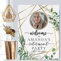 Affiche de bienvenue de retraite moderne Boho Gree
