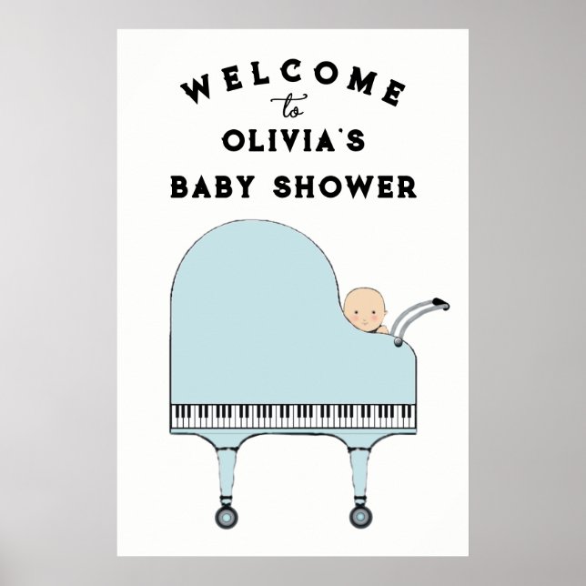 Affiche de bienvenue Décoration baby shower (Devant)