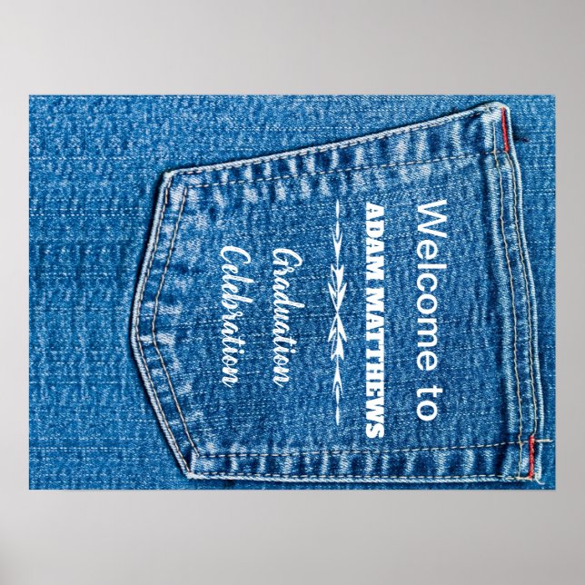 Affiche de bienvenue Denim Pocket (Devant)