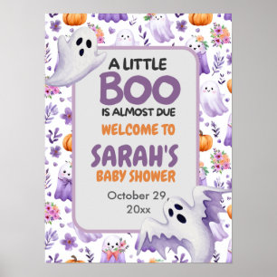 Affiche de bienvenue d'Halloween de Little Boo bab