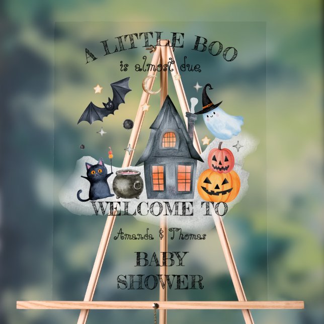 Affiche de bienvenue d'Halloween de Little Boo Bab (Neutre)