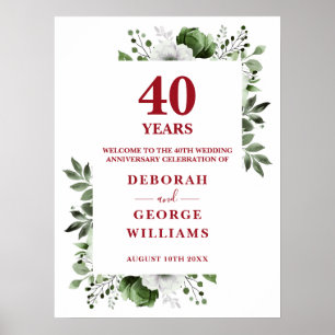 Affiche de bienvenue du 40e anniversaire du Mariag