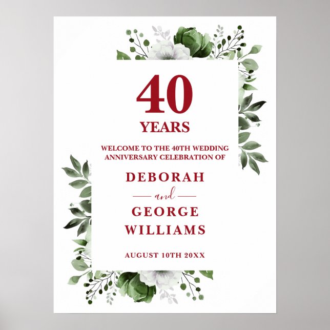 Affiche de bienvenue du 40e anniversaire du Mariag (Devant)