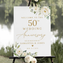 Affiche de bienvenue du 50e anniversaire du Mariag