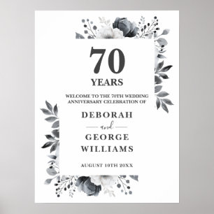 Affiche de bienvenue du 70e anniversaire du Platin