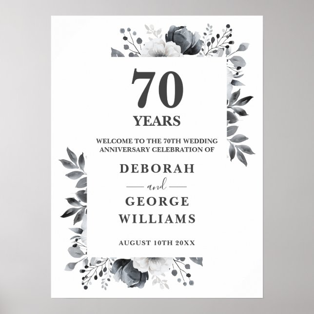Affiche de bienvenue du 70e anniversaire du Platin (Devant)