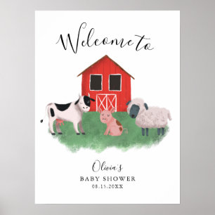 Affiche de bienvenue du Baby shower à thème de fer