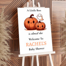 Affiche de bienvenue du Baby shower Citrouille et 