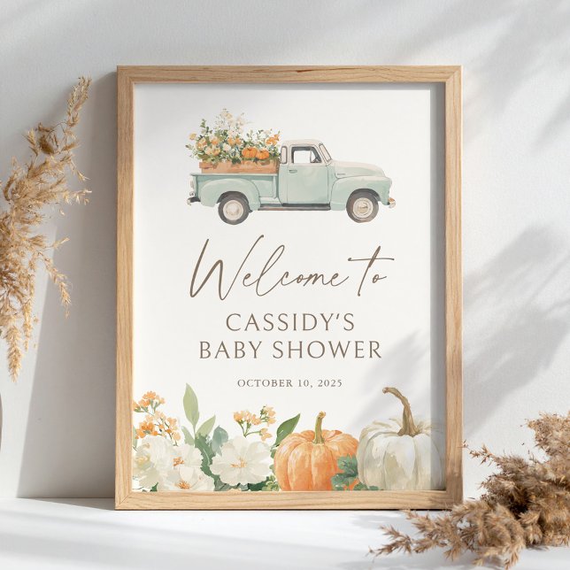 Affiche de bienvenue du Baby shower d'automne du p (Créateur téléchargé)
