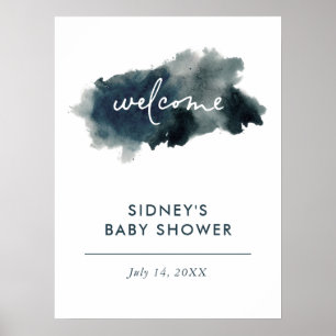 Affiche de bienvenue du Baby shower de lavage Indi