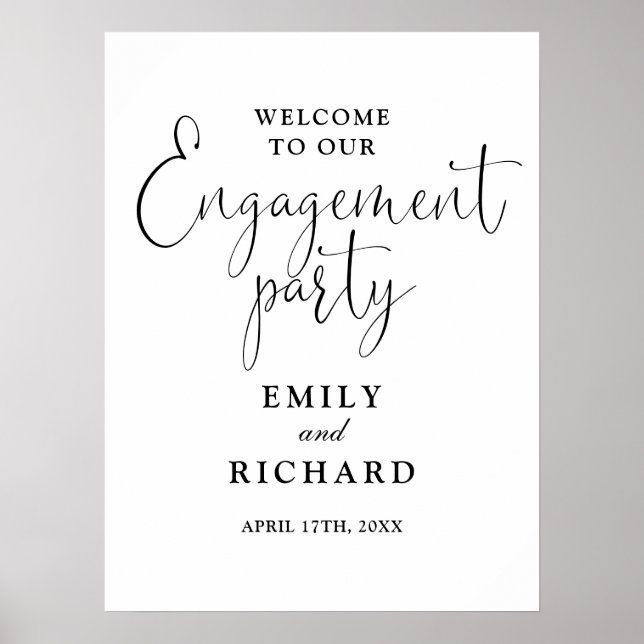 Affiche de bienvenue du Black And White Engagement (Devant)