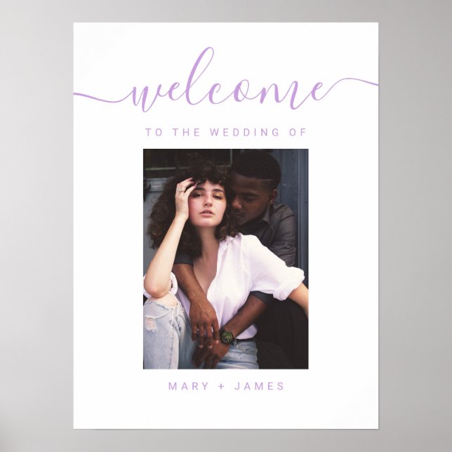 Affiche de bienvenue du Mariage de photos de scrip (Devant)