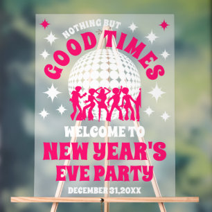 Affiche de bienvenue du Nouvel An Acrylique Froste