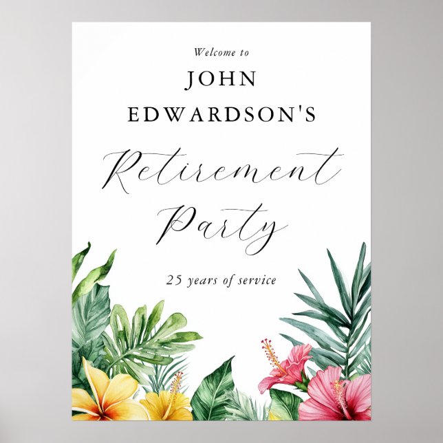 Affiche de bienvenue du Parti de retraite des fleu (Devant)