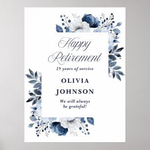 Affiche de bienvenue du Parti de retraite floral b