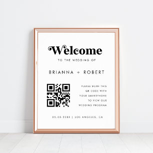 Affiche de bienvenue du programme de mariage du co