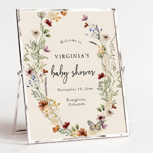 Affiche de bienvenue élégante pour Baby Shower