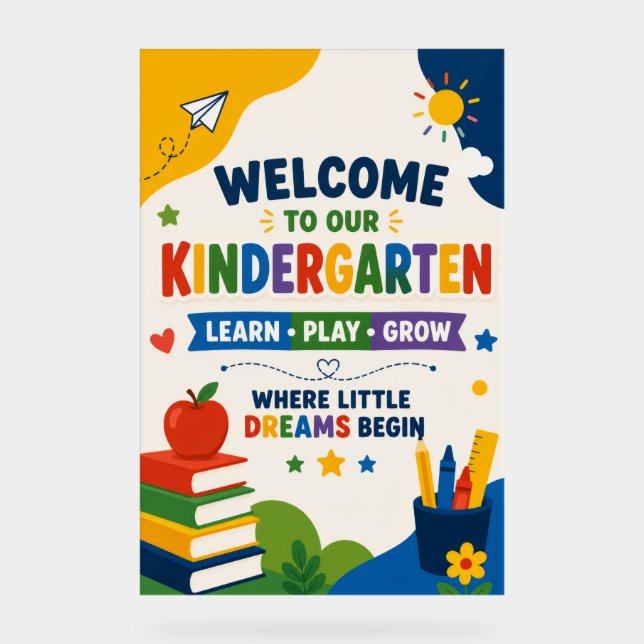Affiche de bienvenue en maternelle (Recto)