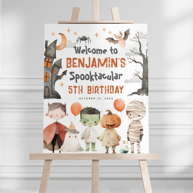 Affiche de bienvenue fête d'anniversaire éffrayant (Créateur téléchargé)
