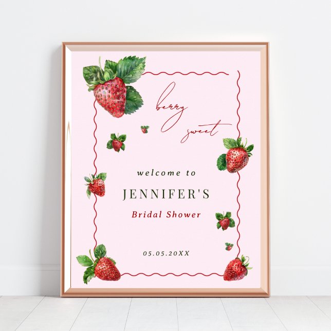 Affiche de bienvenue Fête des mariées Berry Sweet (Créateur téléchargé)