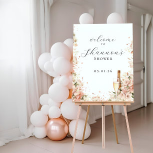 Affiche de bienvenue Fête des mariées Brunch & B