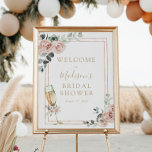 Affiche de bienvenue Fête des mariées Brunch et Bu<br><div class="desc">Bienvenue invités à votre douche avec cette belle affiche. Ajoutez le nom du client d'honneur,  la date de la douche et le texte de bienvenue personnalisé en utilisant les champs fournis. Objets correspondants disponibles dans la boutique Adore Paper Co. Zazzle.</div>