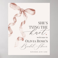 Affiche de bienvenue Fête des mariées Coquette Bei