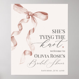 Affiche de bienvenue Fête des mariées Coquette Bei