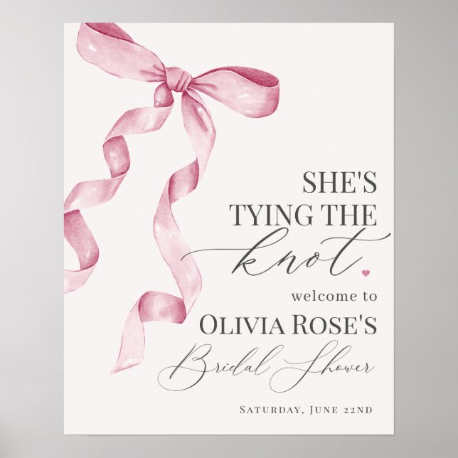 Affiche de bienvenue Fête des mariées Coquette Ros (Devant)