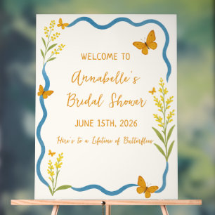Affiche de bienvenue fleur sauvage de Fête des mar