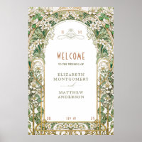 Affiche de bienvenue Floral Arch Art Nouveau