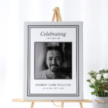 Affiche de bienvenue funéraire minimaliste moderne