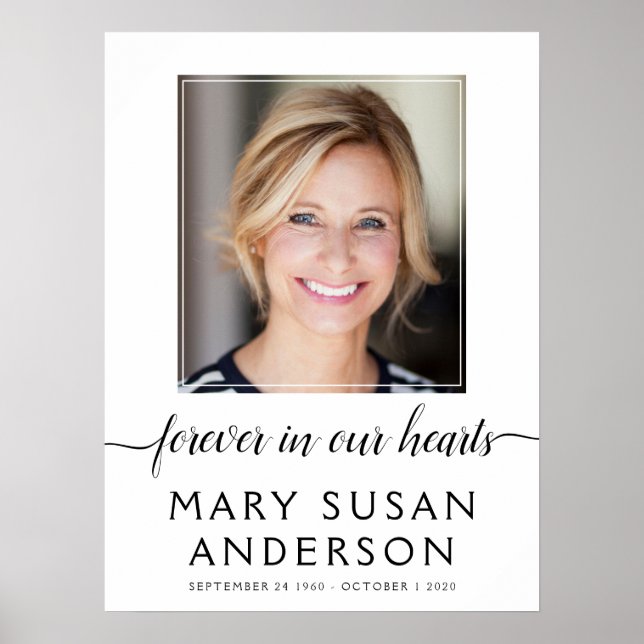 Affiche de bienvenue funéraire minimaliste simple (Devant)