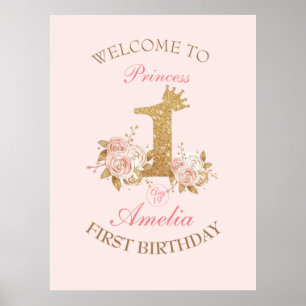 Affiche de bienvenue Golden Crown Princess 1er ann
