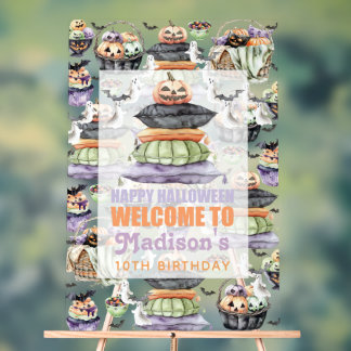 Affiche de bienvenue Halloween personnalisée