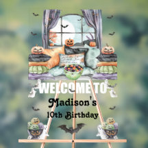 Affiche de bienvenue Halloween personnalisée