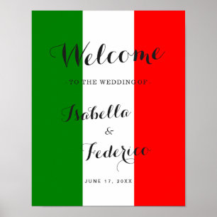 Affiche de bienvenue   Italie Mariage italien