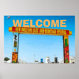 Affiche de bienvenue, Jazz Music,