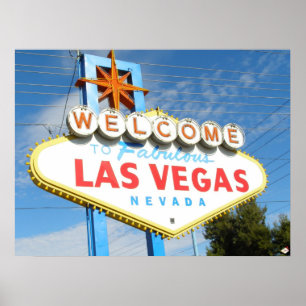Affiche de bienvenue Las Vegas Closeup Poster Impr
