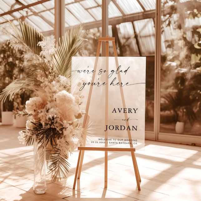 Affiche de bienvenue Mariage acrylique, accueil mi (Créateur téléchargé)