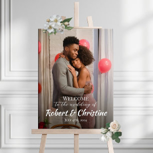 affiche de bienvenue mariage avec photo