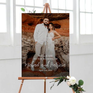 affiche de bienvenue mariage avec photo
