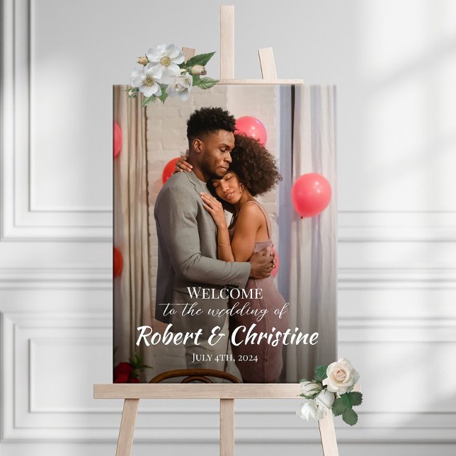affiche de bienvenue mariage avec photo (Créateur téléchargé)