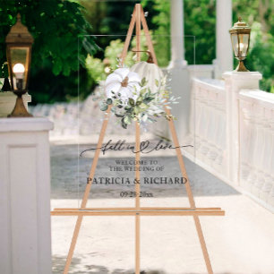 Affiche de bienvenue Mariage Citrouille Fall In Lo