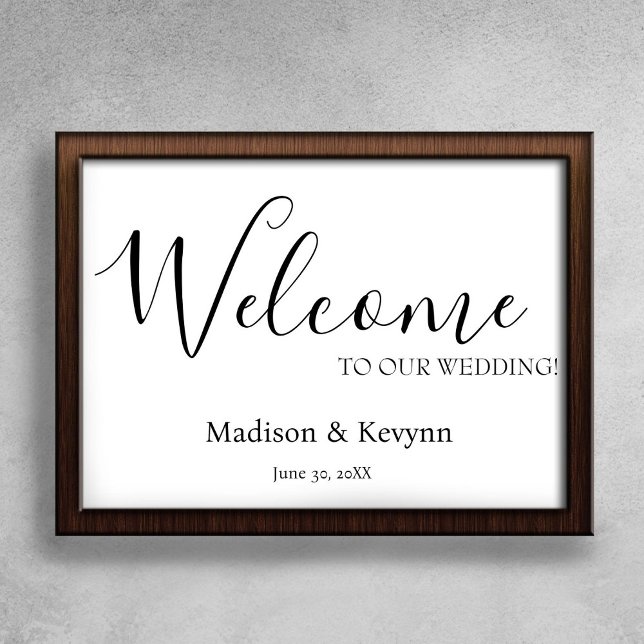 Affiche de bienvenue Mariage Couples Names (Créateur téléchargé)