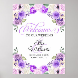 Affiche de bienvenue Mariage de automne de printem