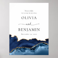 Affiche de bienvenue Mariage de la Géode d'âge ble